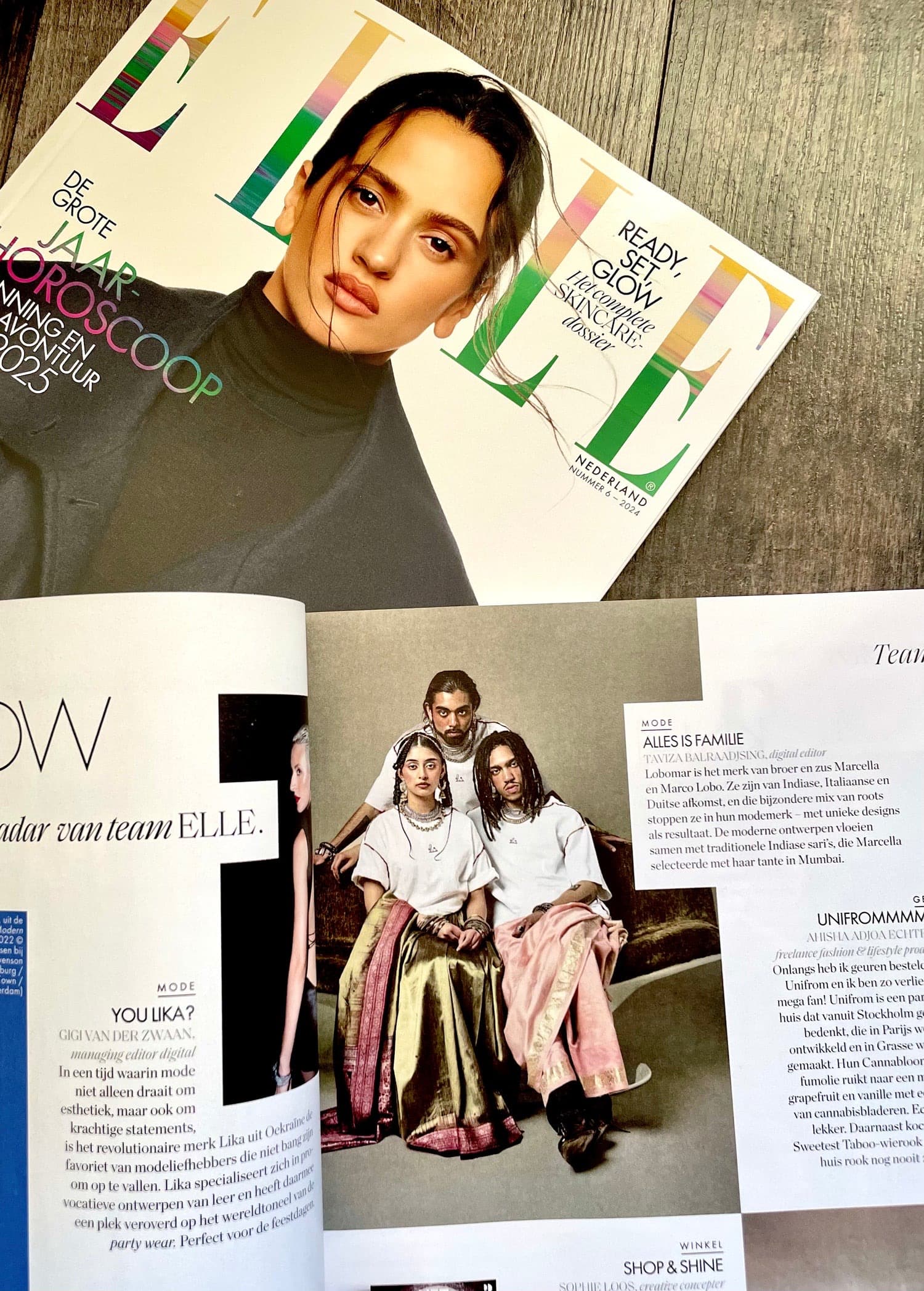 ELLE Netherlands issue featuring the LOBOMAR collection