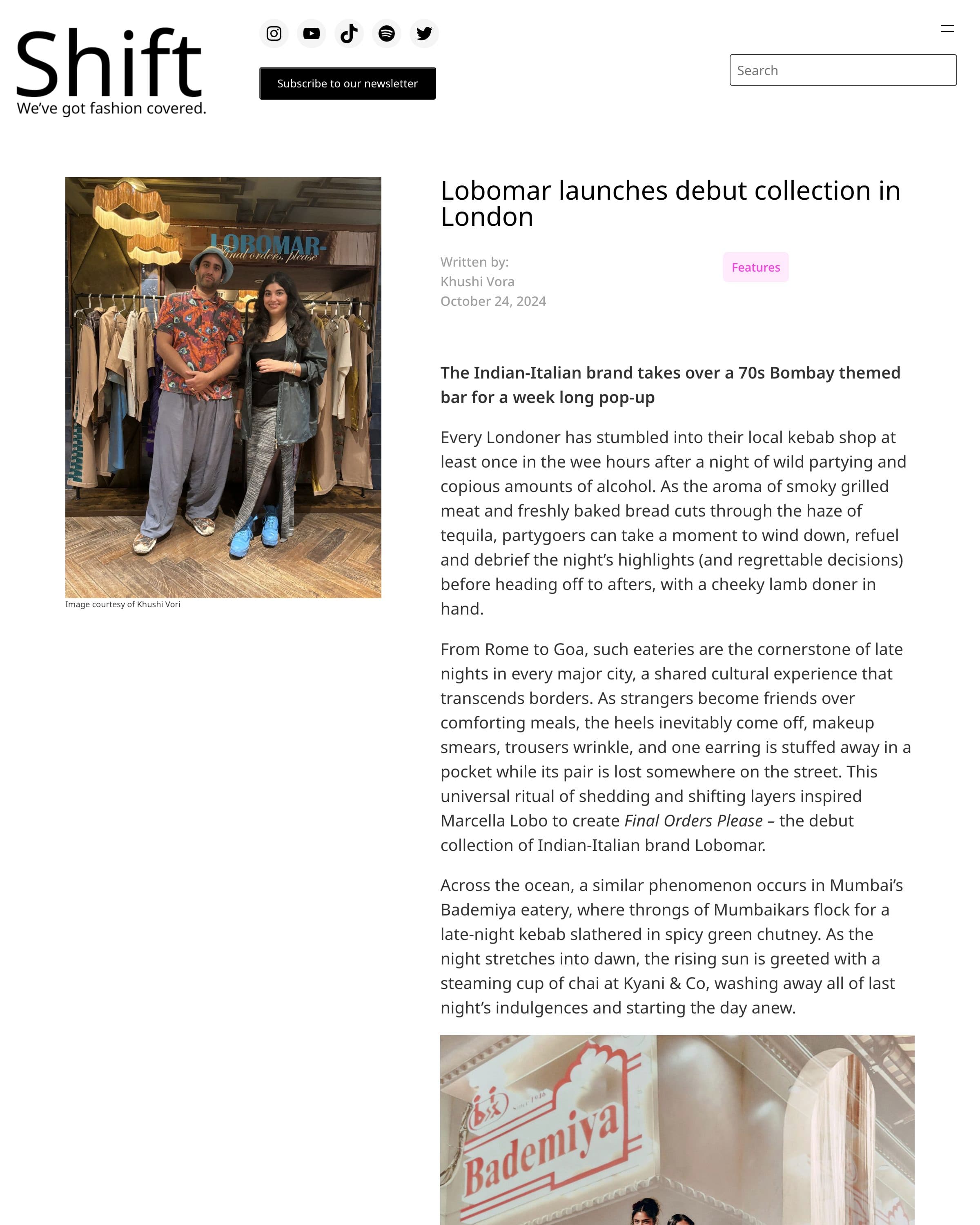 Shift London coverage of the LOBOMAR debut collection launch